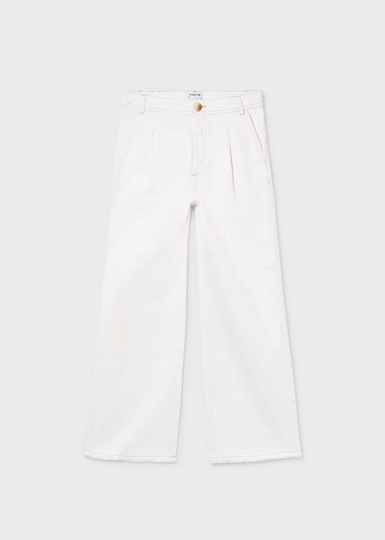 Mayoral  Girls Twill Trousers | Natural 6549/SS26