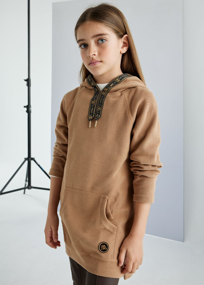 Mayoral Hooded Dress | Cinnamon 7983