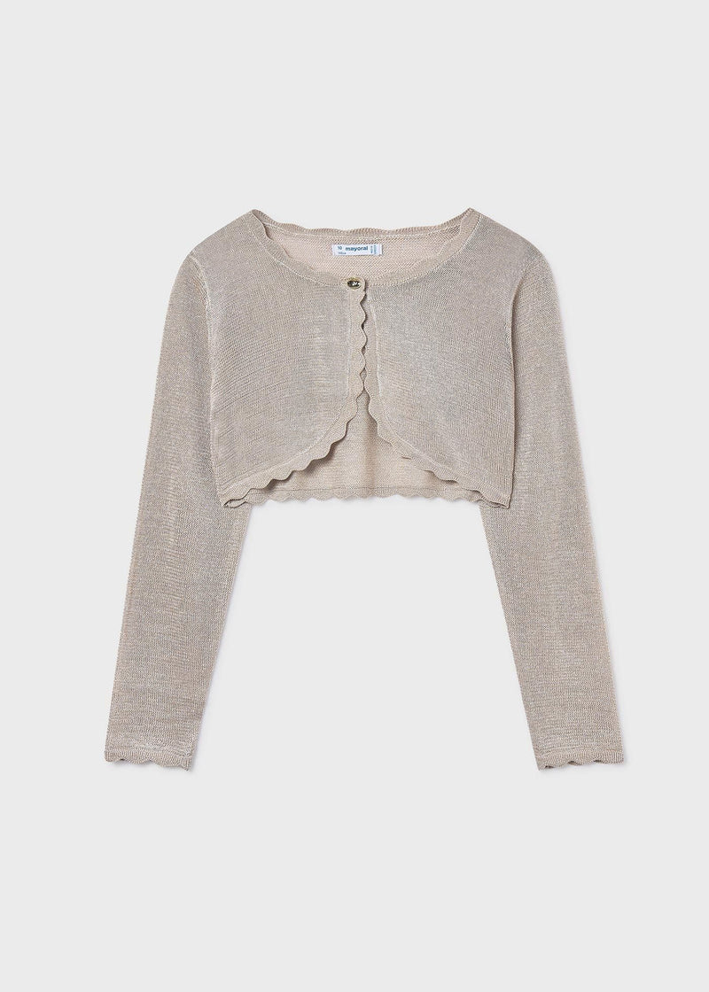 Mayoral Knit Cardigan | Almond 332/SS26