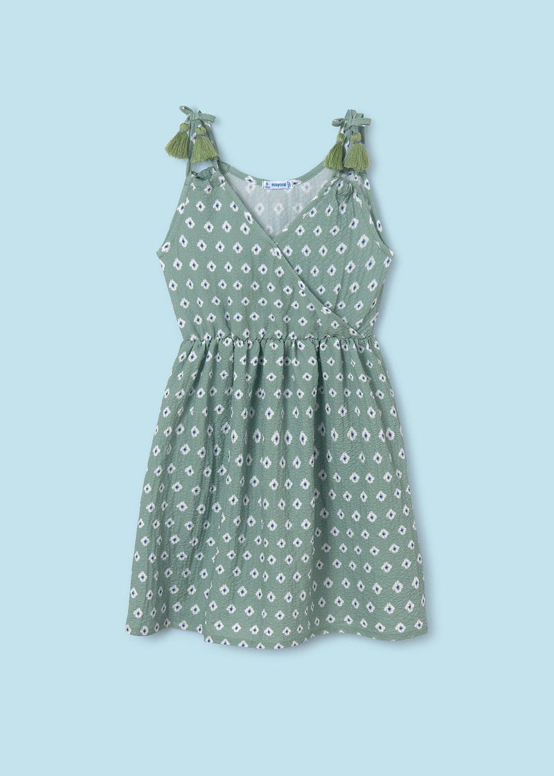 Mayoral Print Dress  | Mint Green 6951