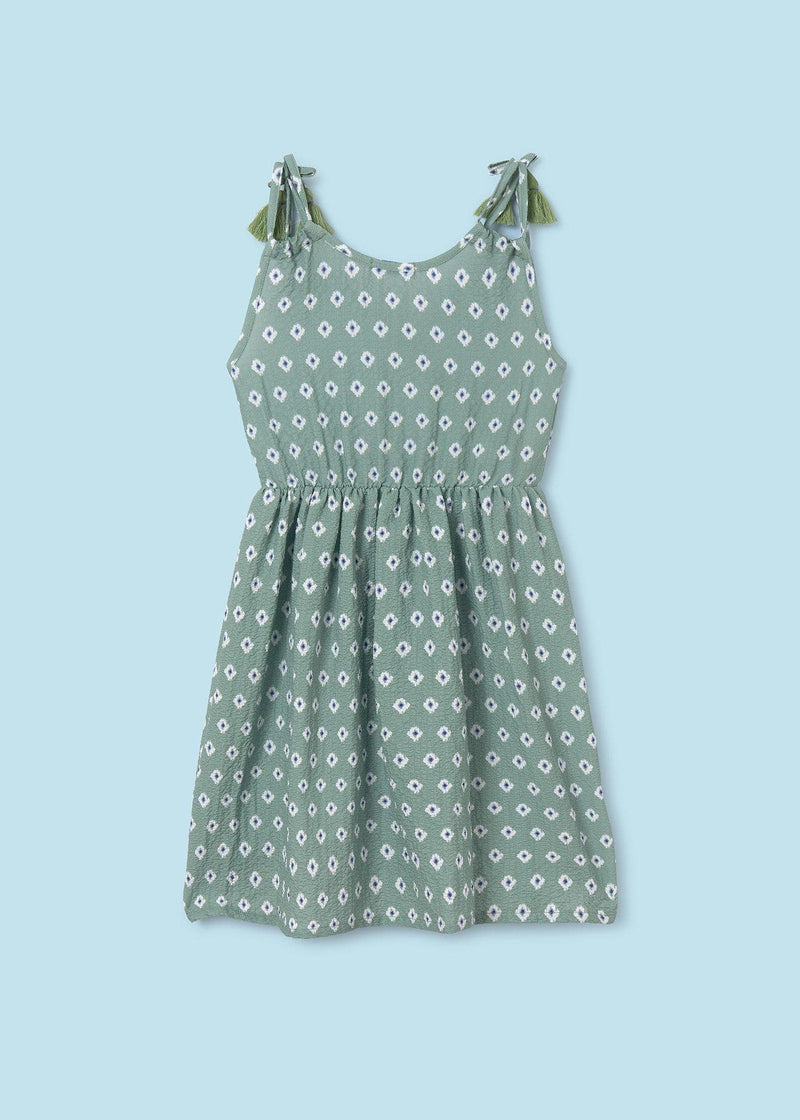 Mayoral Print Dress  | Mint Green 6951