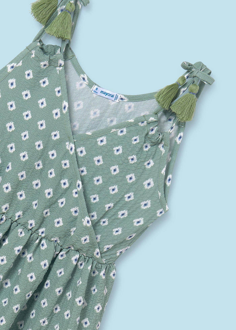 Mayoral Print Dress  | Mint Green 6951