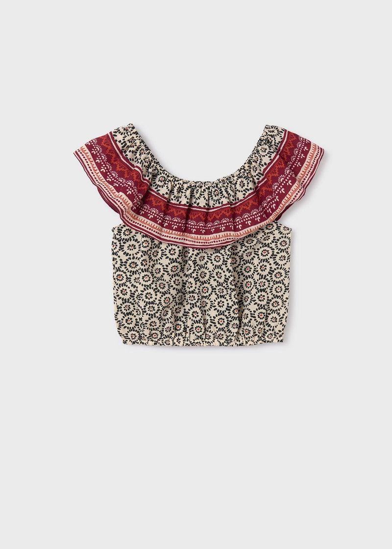 Mayoral Printed Top |Chickpea 6024