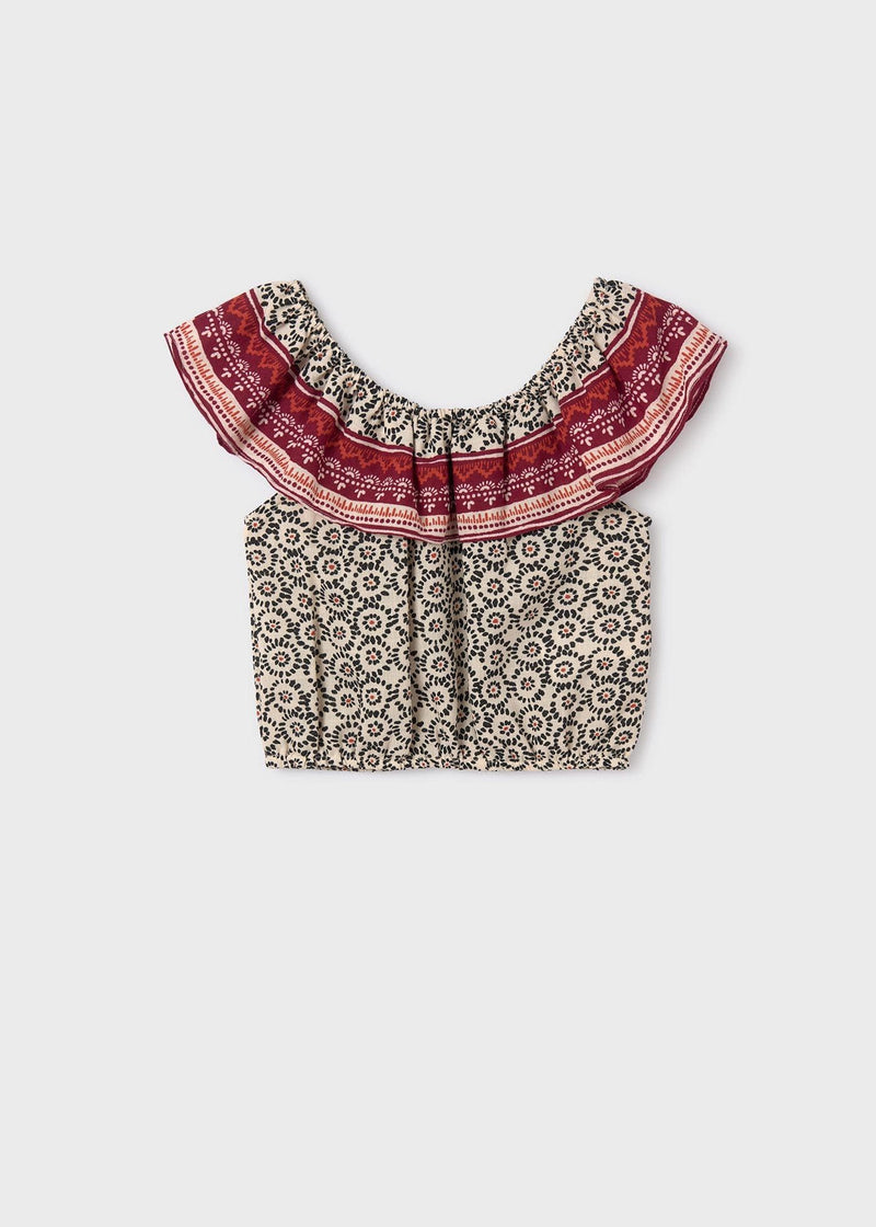 Mayoral Printed Top |Chickpea 6024