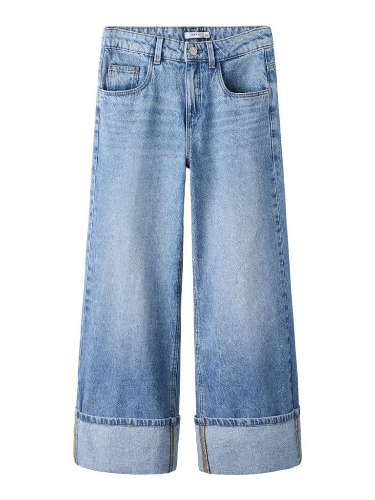 Name it Bella Kids X-Wide LC Fold Jeans | Med Blue