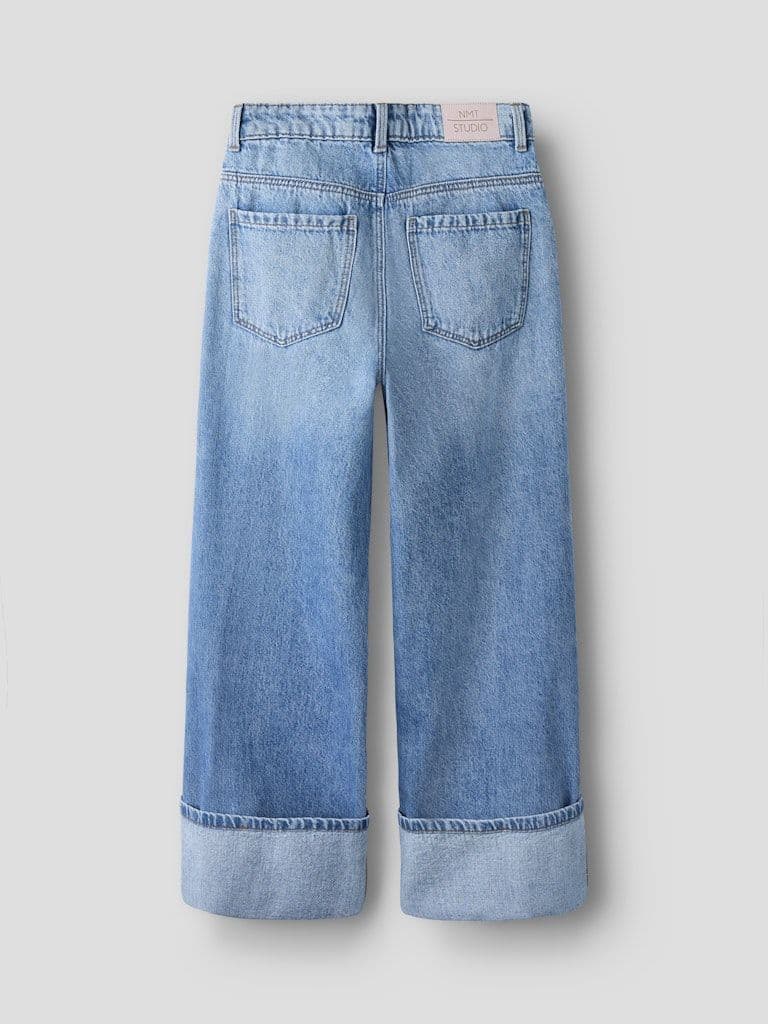 Name it Bella Kids X-Wide LC Fold Jeans | Med Blue
