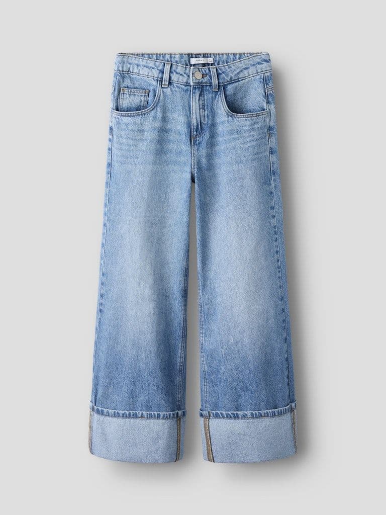Name it Bella Kids X-Wide LC Fold Jeans | Med Blue
