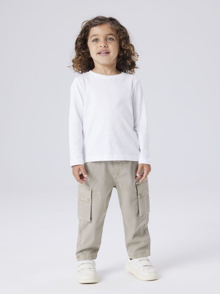 Name it Ben Mini Tap Cargo Twill Pants | Chinchilla