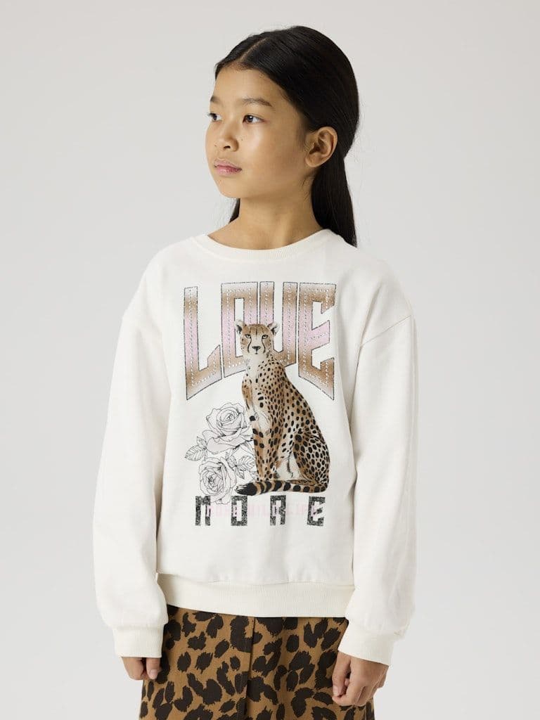 Name it Beo Kids LS  Sweat | Cloud Dancer