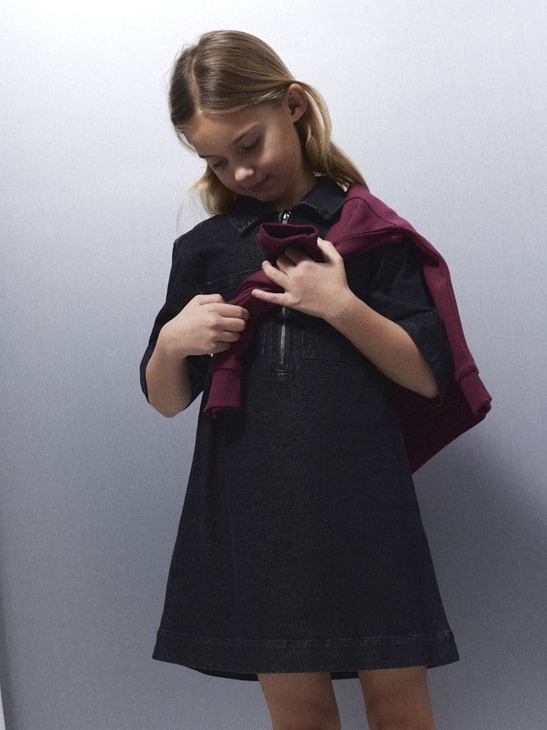 Name it Blake Kids 1/2 Loose Denim Dress | Dark Grey