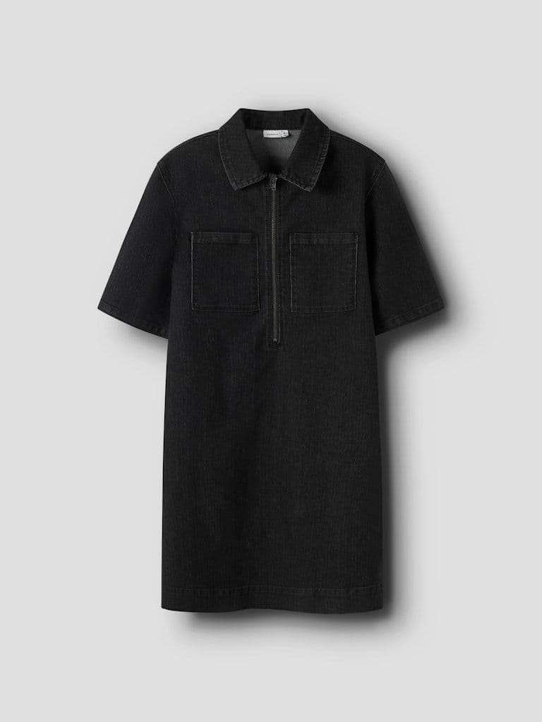 Name it Blake Kids 1/2 Loose Denim Dress | Dark Grey