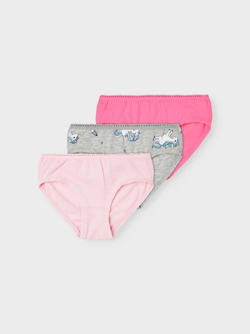 Name It Briefs Mini 3P Unicorn  | Grey
