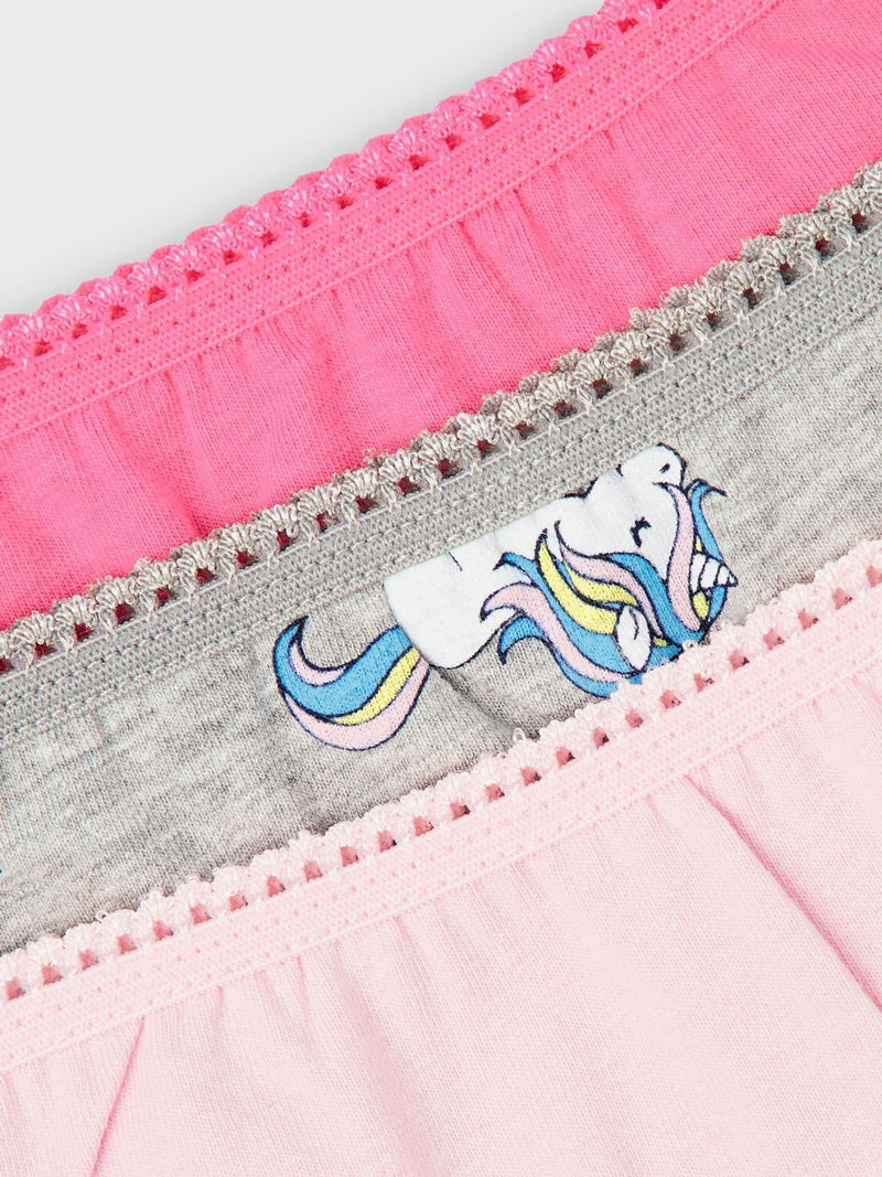 Name It Briefs Mini 3P Unicorn  | Grey