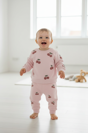 Name It Cherry Sweat Set Pink