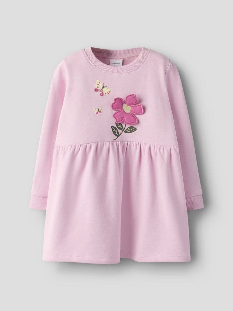 Name it Driva Mini LS Sweat Dress| Pink