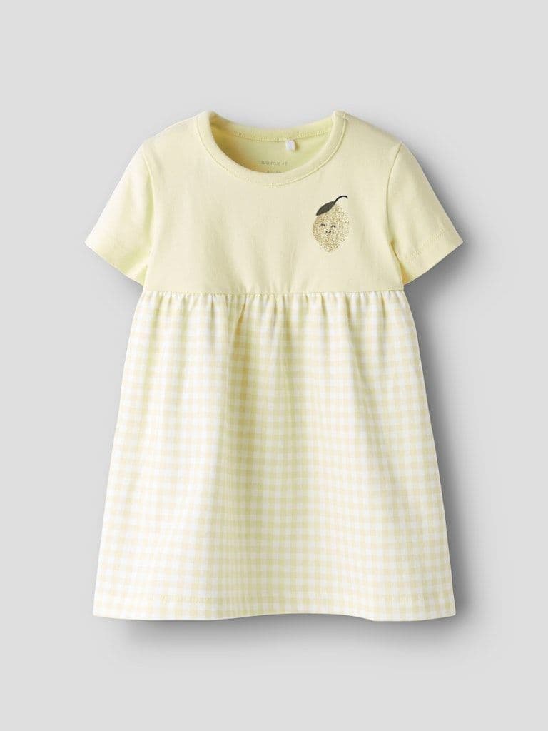 Name it Funny SS NB Dress Set | Lemon