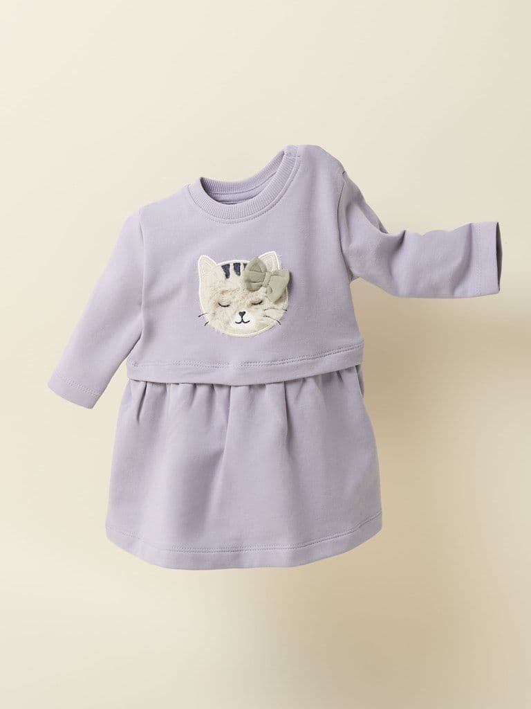 Name it Girls Tacathy NB  LS Sweat Dress | Lilac