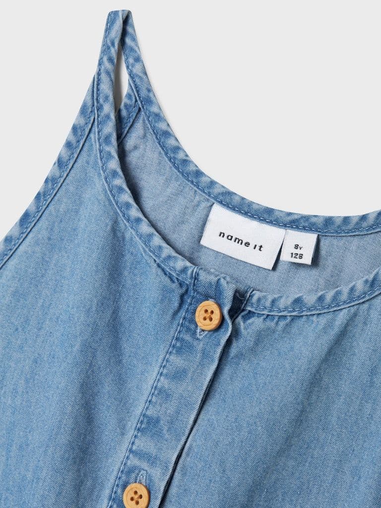 Name it  Joy Kids Strap Denim Dress | Medium Blue