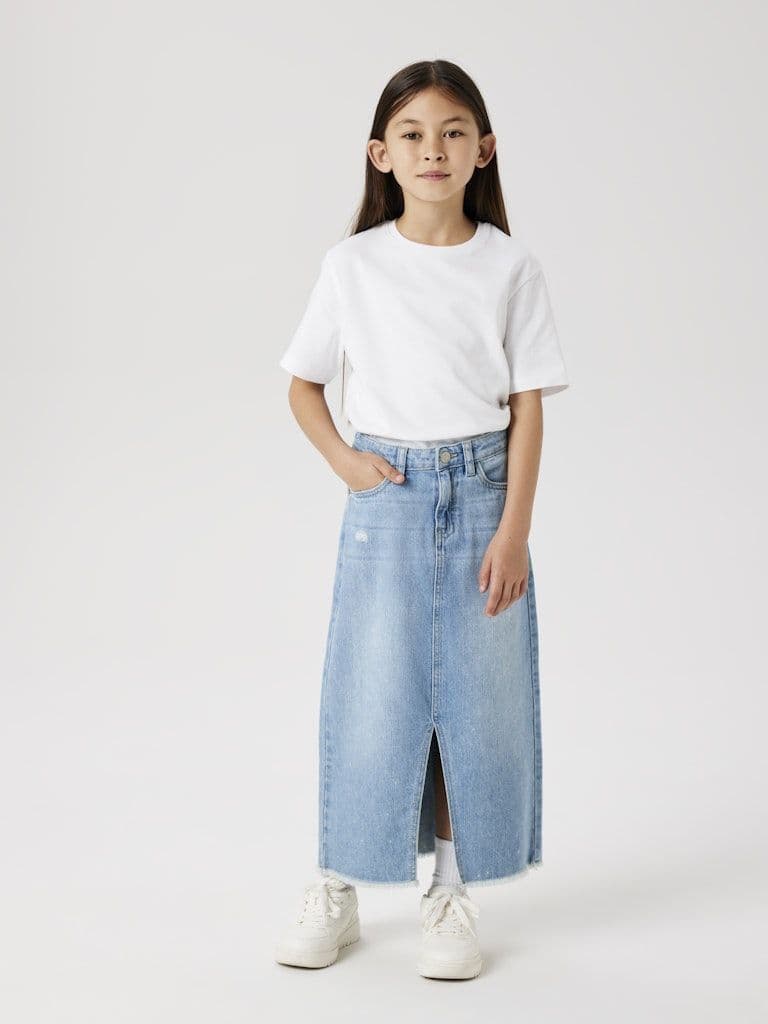 Name it Kat Kids Denim Long Skirt  | Light Blue