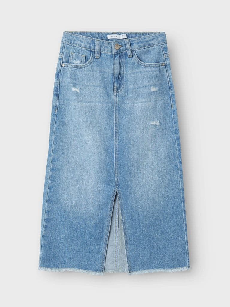Name it Kat Kids Denim Long Skirt  | Light Blue