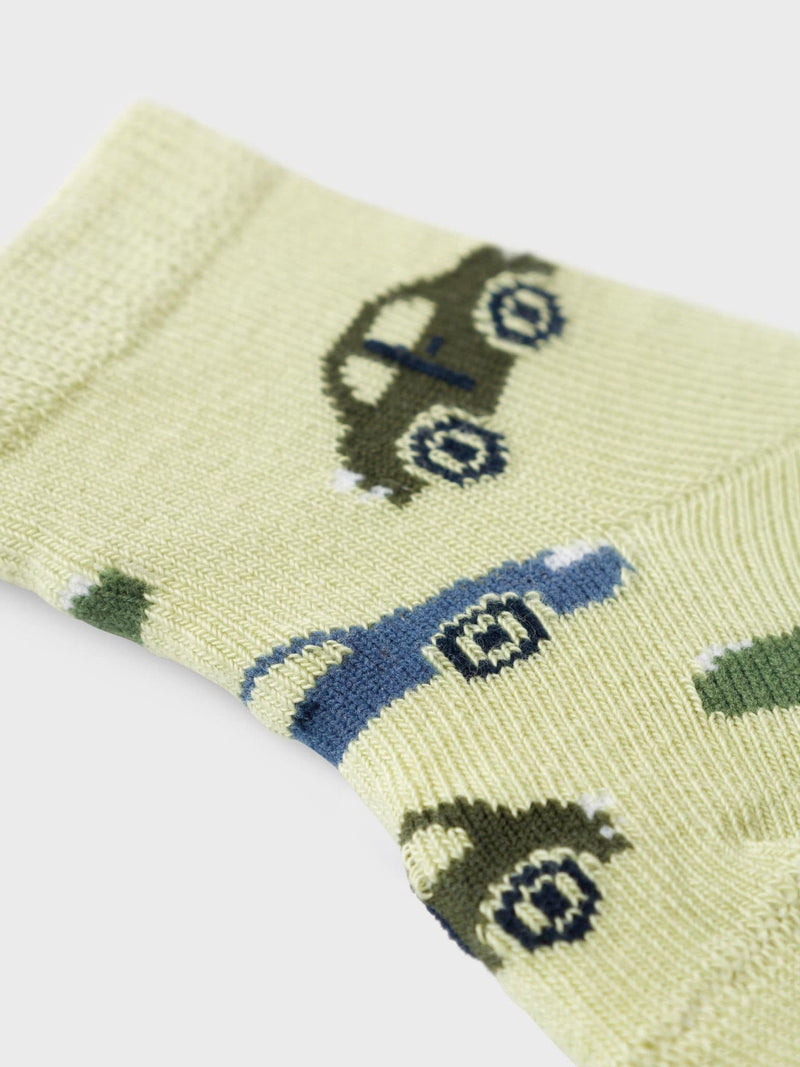 Name It Kibbo NB Sock |Butter Milk / Mint Green