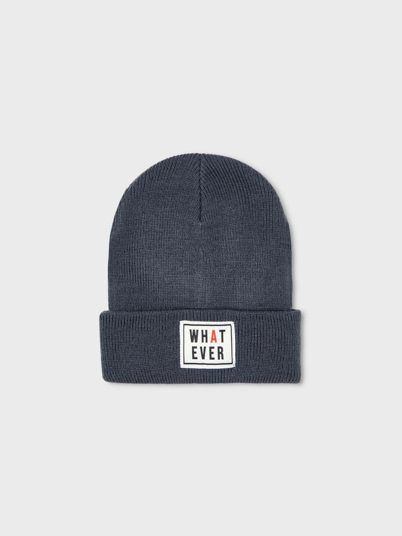 Name it  Malik Kids Knit Beanie Whateve | Ink