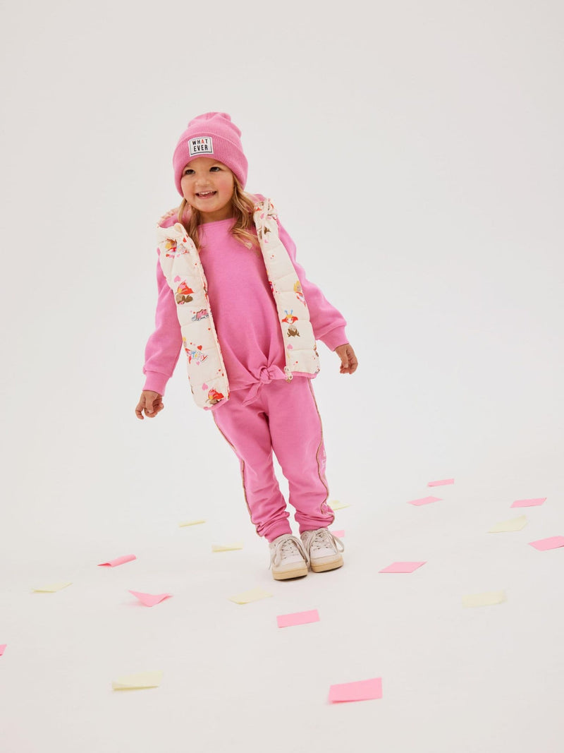 Name it  Malik Kids Knit Beanie Whateve | Pink