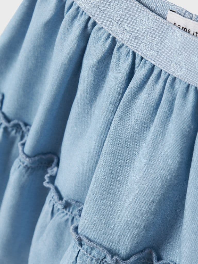 Name it  Mia Mini Wide Denim Skirt | Light Denim