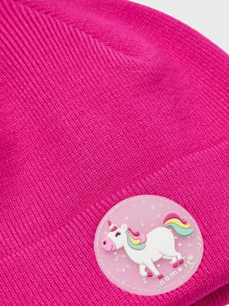 Name It Moso Mini Ear Protect Badge Beanie Pink