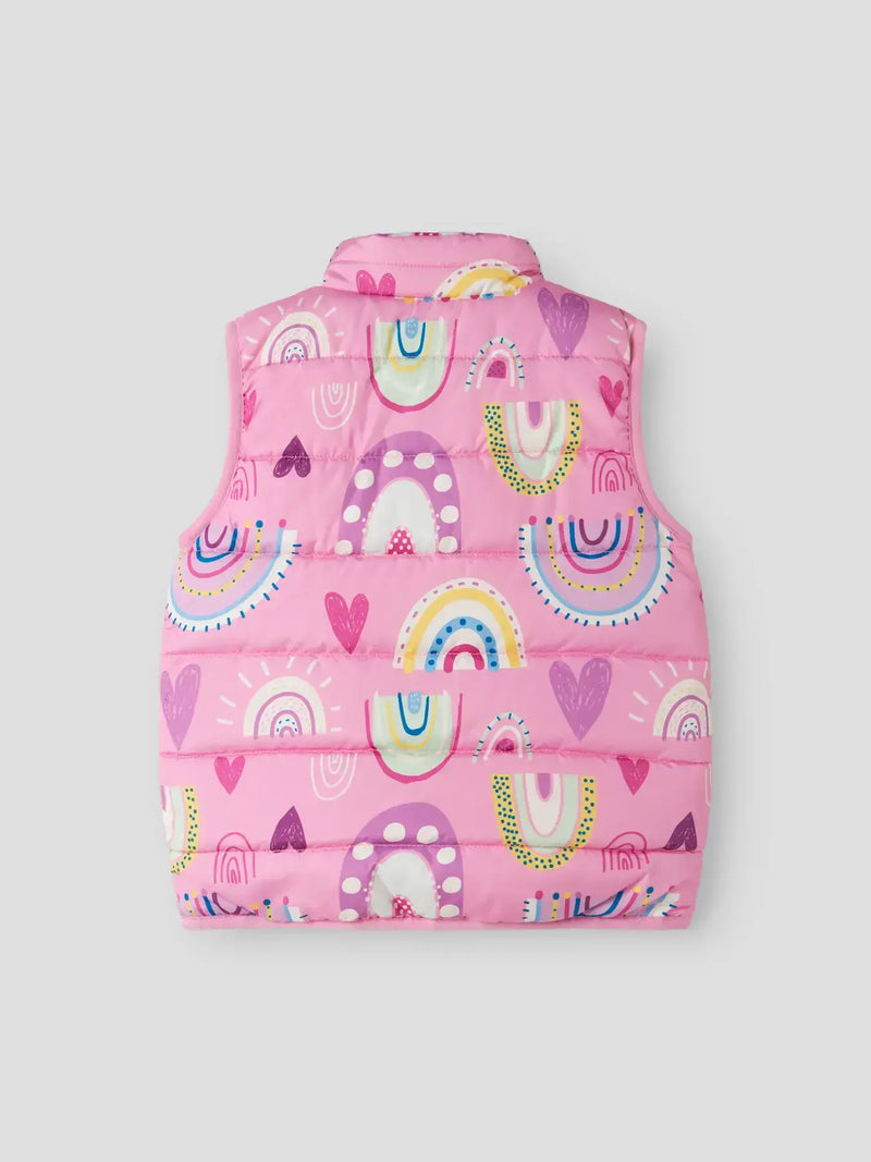 Name it Mylane Mini  All Over Print Vest | Fuchsia