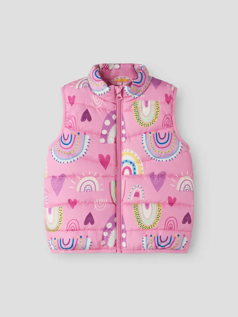 Name it Mylane Mini  All Over Print Vest | Fuchsia