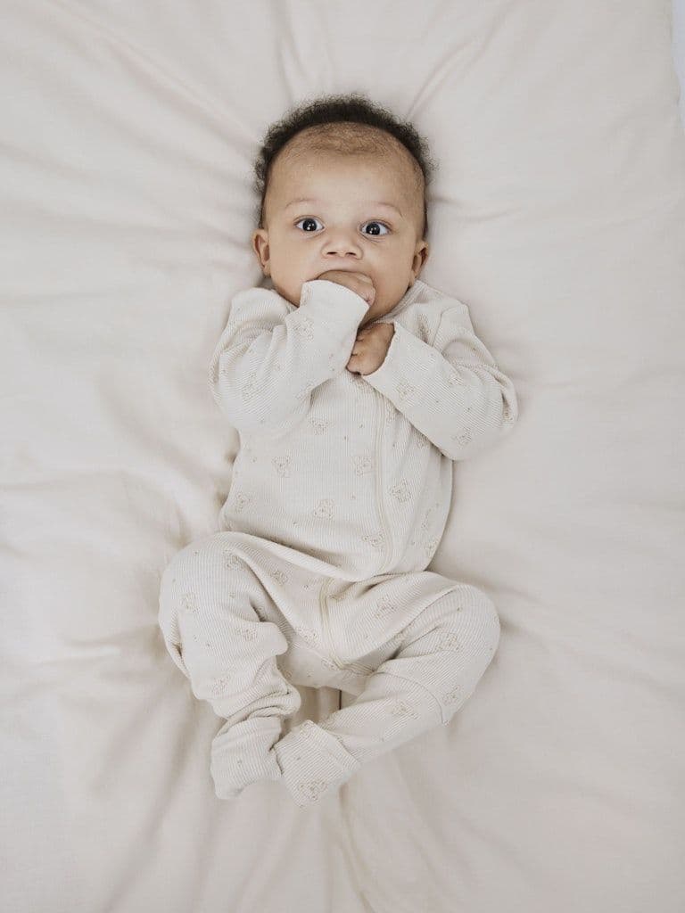 Name it Nightsuit NB Zip FF Rainy | Light Grey