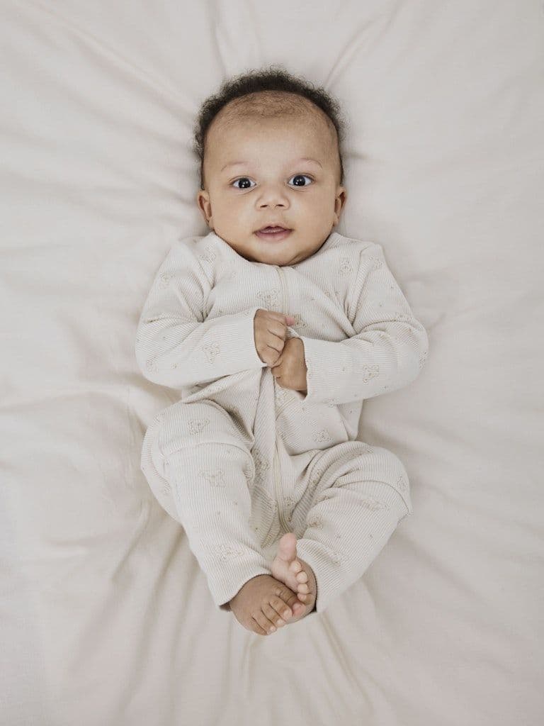 Name it Nightsuit NB Zip FF Rainy | Light Grey