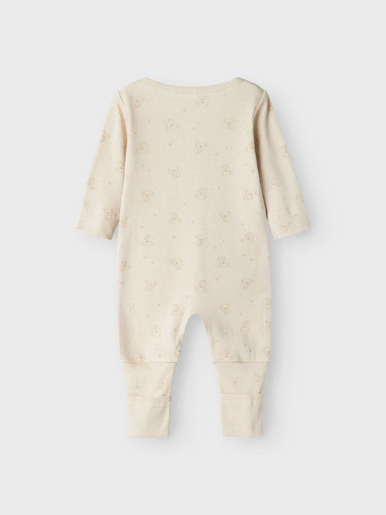 Name it Nightsuit NB Zip FF Rainy | Light Grey