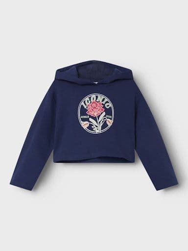 Name it Oris Kids LS Cropped Boxy Sweat| Ocean