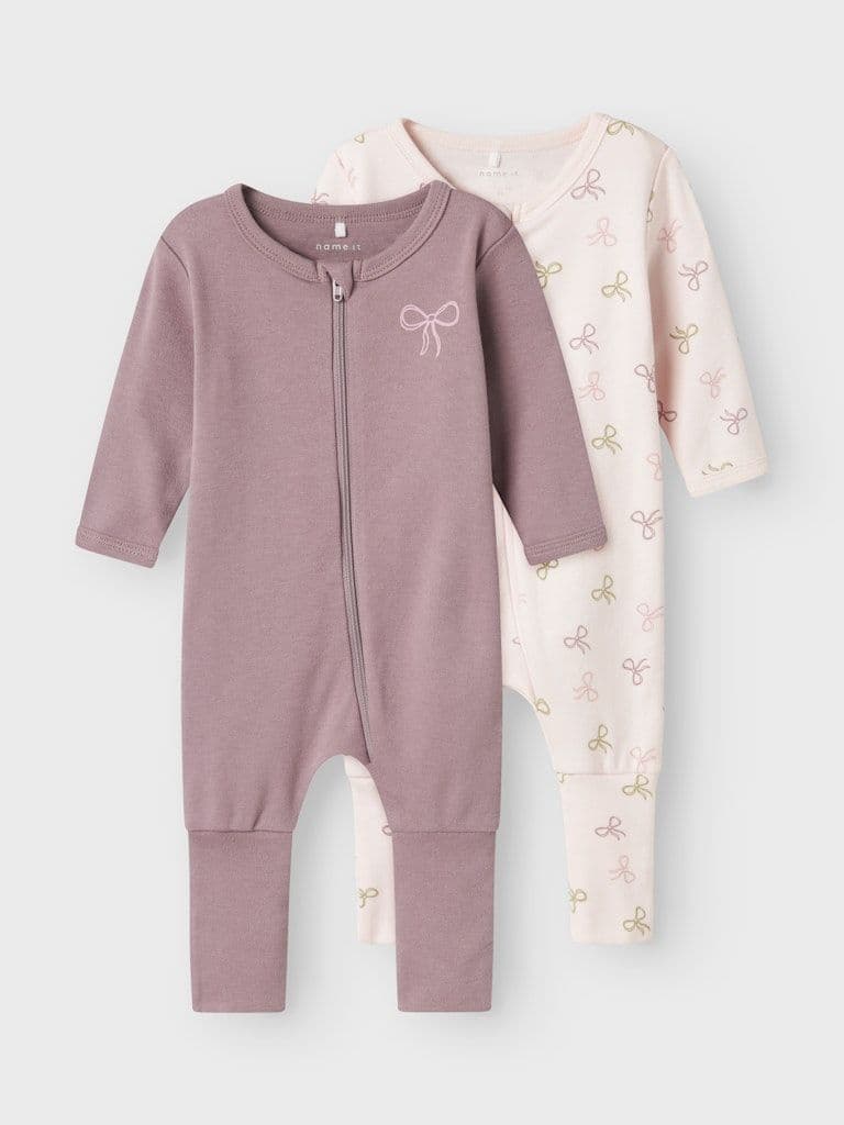 Name it Pink Bow  2 Pack Zip  Night Set | Pink