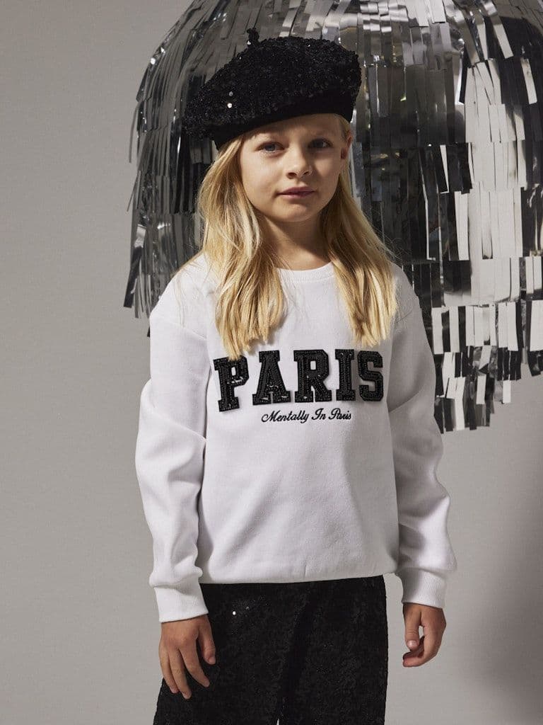 Name it Retta Kids LS NReg Sweat | White