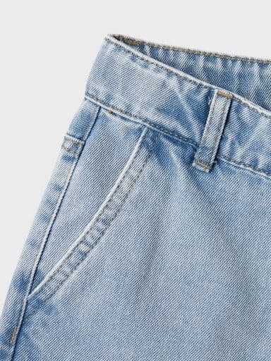 Name it  Rose Kids HW Wide Cargo Jeans| Light Blue