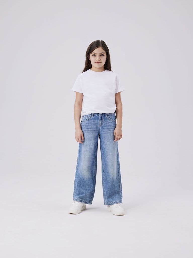 Name it Rose Kids Wide Jeans | Med Blue