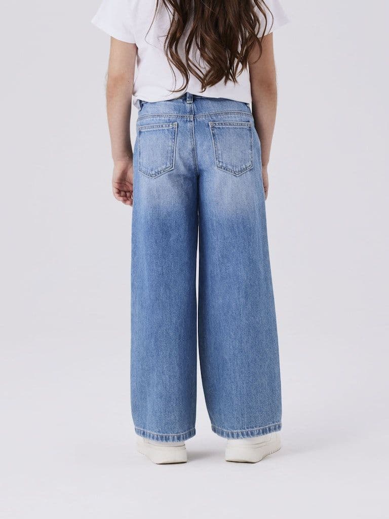 Name it Rose Kids Wide Jeans | Med Blue