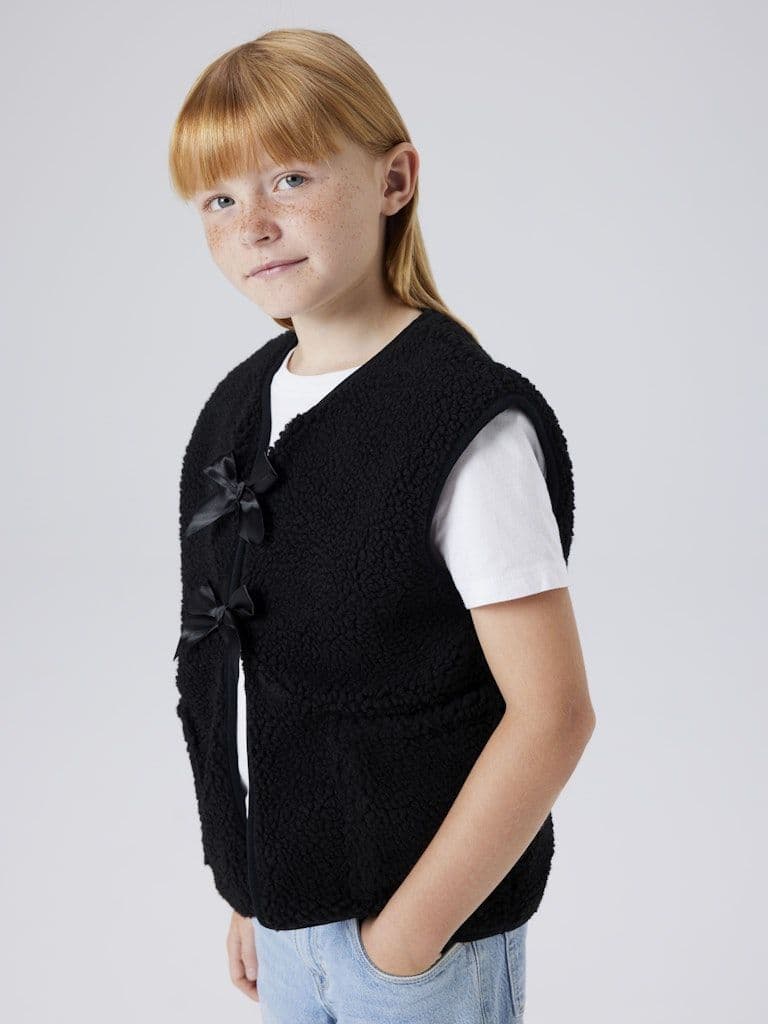 Name it Ruth Kids Teddy Vest | Black