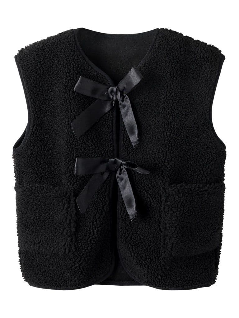 Name it Ruth Kids Teddy Vest | Black