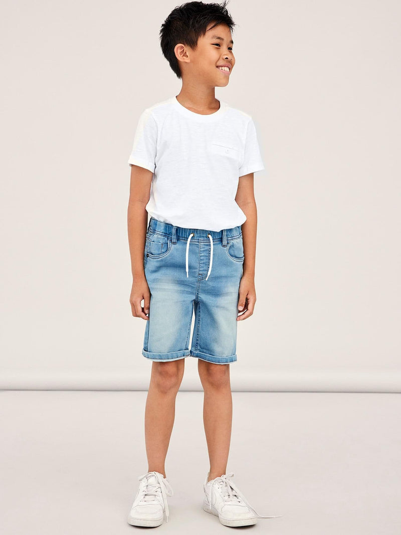 Name It Ryan Kids Jogger Denim  Shorts | Light  Blue