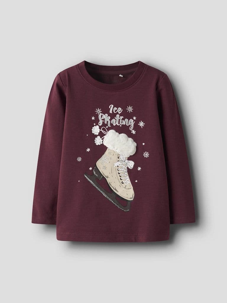 Name it Sedra Mini LS Top | Burgundy