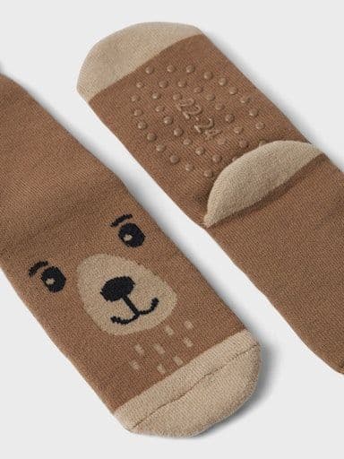 Name it Soam Mini Non Skid Sock | Brown