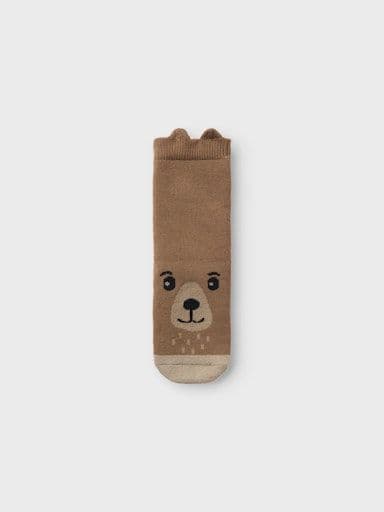 Name it Soam Mini Non Skid Sock | Brown