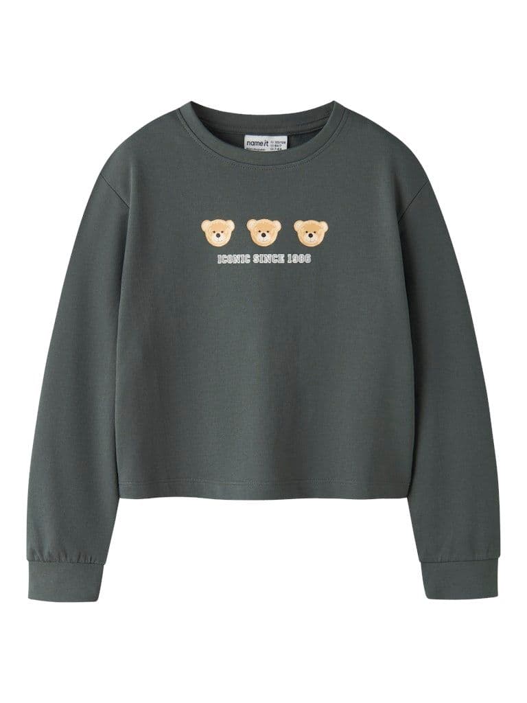 Name it  Vanita Kids LS Short Relax Sweatshirt | Grey
