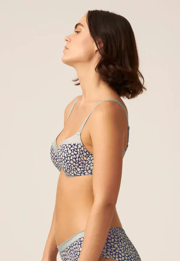 Naturana Padded Non Wire Moulded Bra | Mint Green 5119