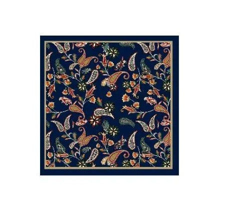 Best Angel Scarf with pearls & Magnetic Closure | Navy BA4414_5