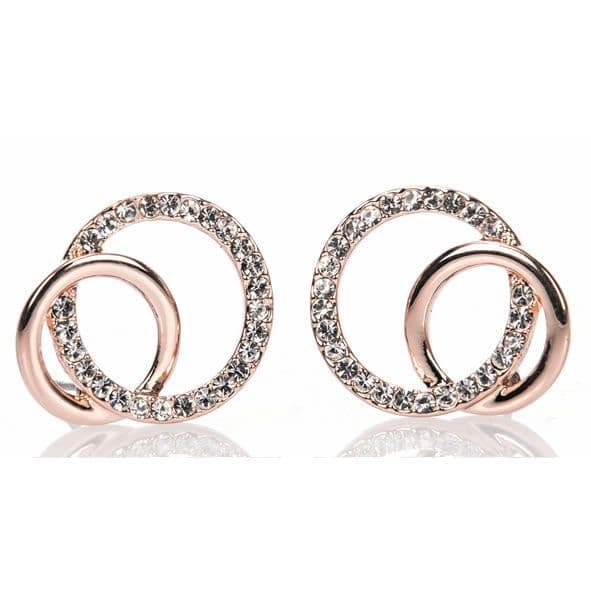 Newgrange  Diamante Loop Earrings | Rose Gold 600049